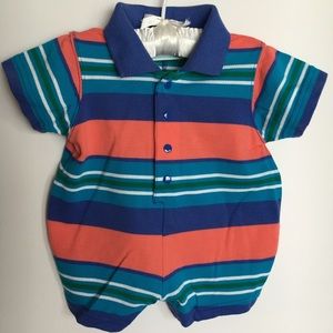 First Impressions Striped Romper